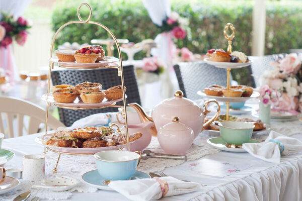 Naming ceremony tea and cake table